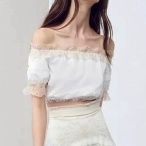 Alexis top cream ivory white lace